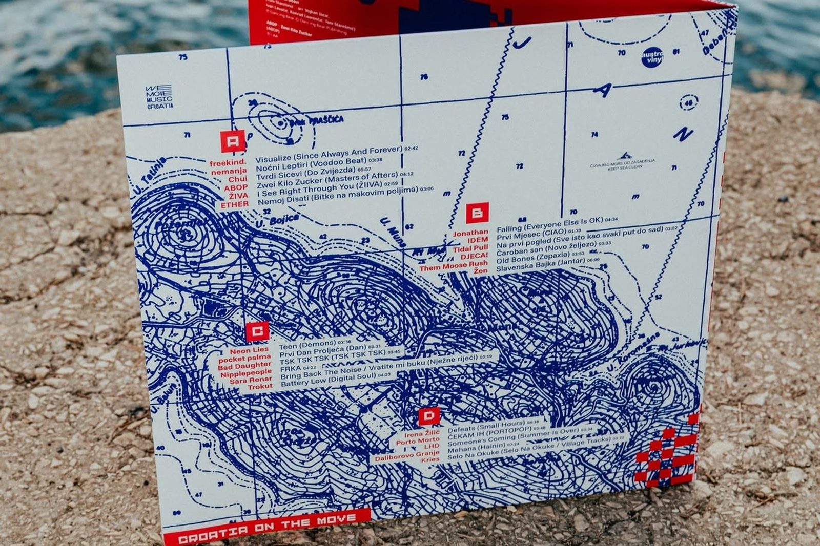 The back sleeve and the full tracklisting &mdash; Croatia on the Move, Cycle Studio Zagreb