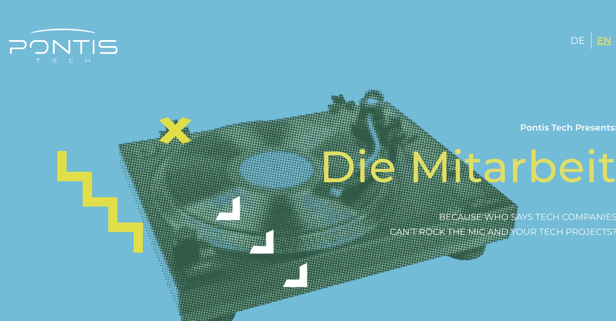 The Die Mitarbeit campaign page — Pontis Technology